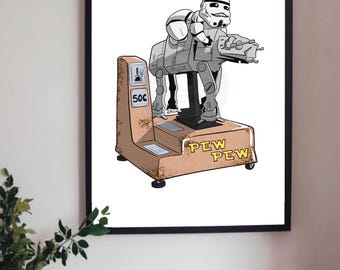 Impresión artística de Trooper on Walker: papel de archivo A4