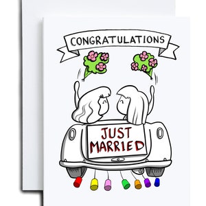 Cartão de casamento lésbico