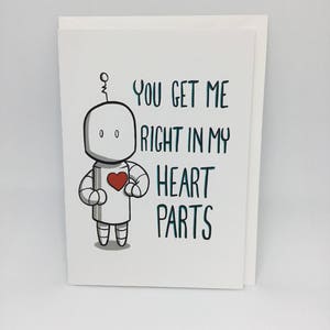 Romantische kaart - Robotliefde