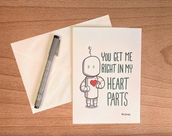 Romantic card - Robot love