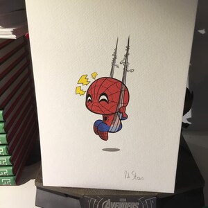 Estampa bebê-aranha tamanho A5