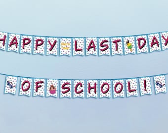 Banner imprimible para el último día de clases