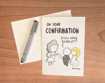 Funny Confirmation card for the modern kid who uses money apps