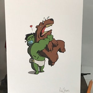 Baby Hulk - A5 Größe Druck