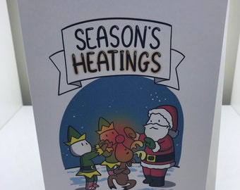 Season’s Heatings Christmas card