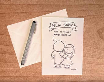 Tarjeta de nuevo bebé - Casi me saco