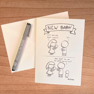 Tarjeta de felicitación para nuevo bebé: Damos la bienvenida a un segundo hijo, ¿qué hacer con el anterior?