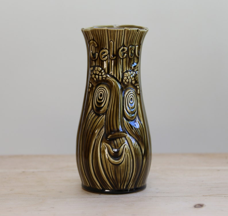 Vintage Sadler Green Celery Vase Etsy