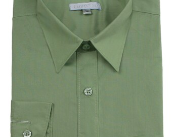 green boys dress shirt