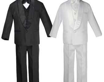 Recital Tuxedo Suit Set White Size 12 Month to 18 Boys Baptism Ring Bearer
