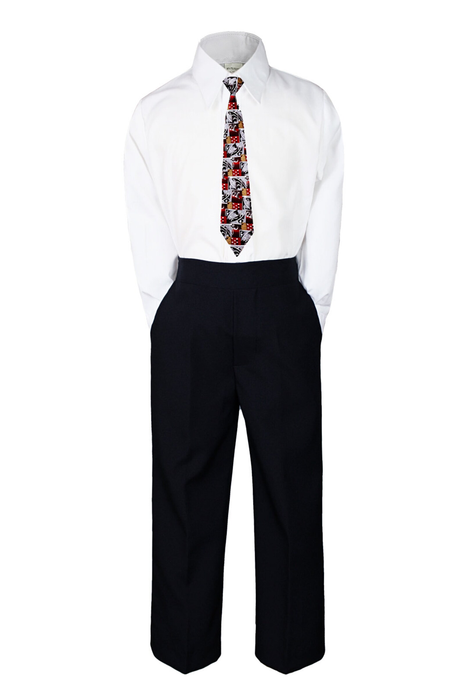 NEW 3 Piece Baby Toddler Boy White Shirt BLACK Pants Stylish Etsy