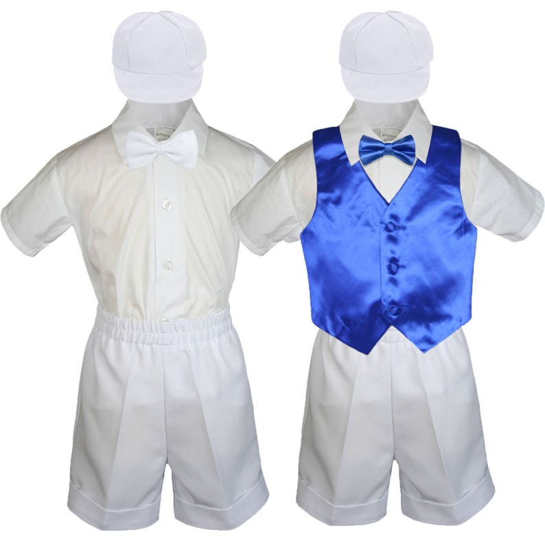 6pc Royal Blue Vest & Bow Tie Boy Baby Toddler Ring Bearer Etsy