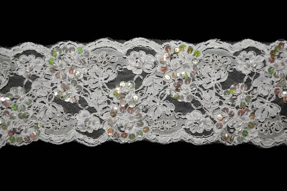 2/&1//2/" IVORY BEADED RIBBON FABRIC TRIM