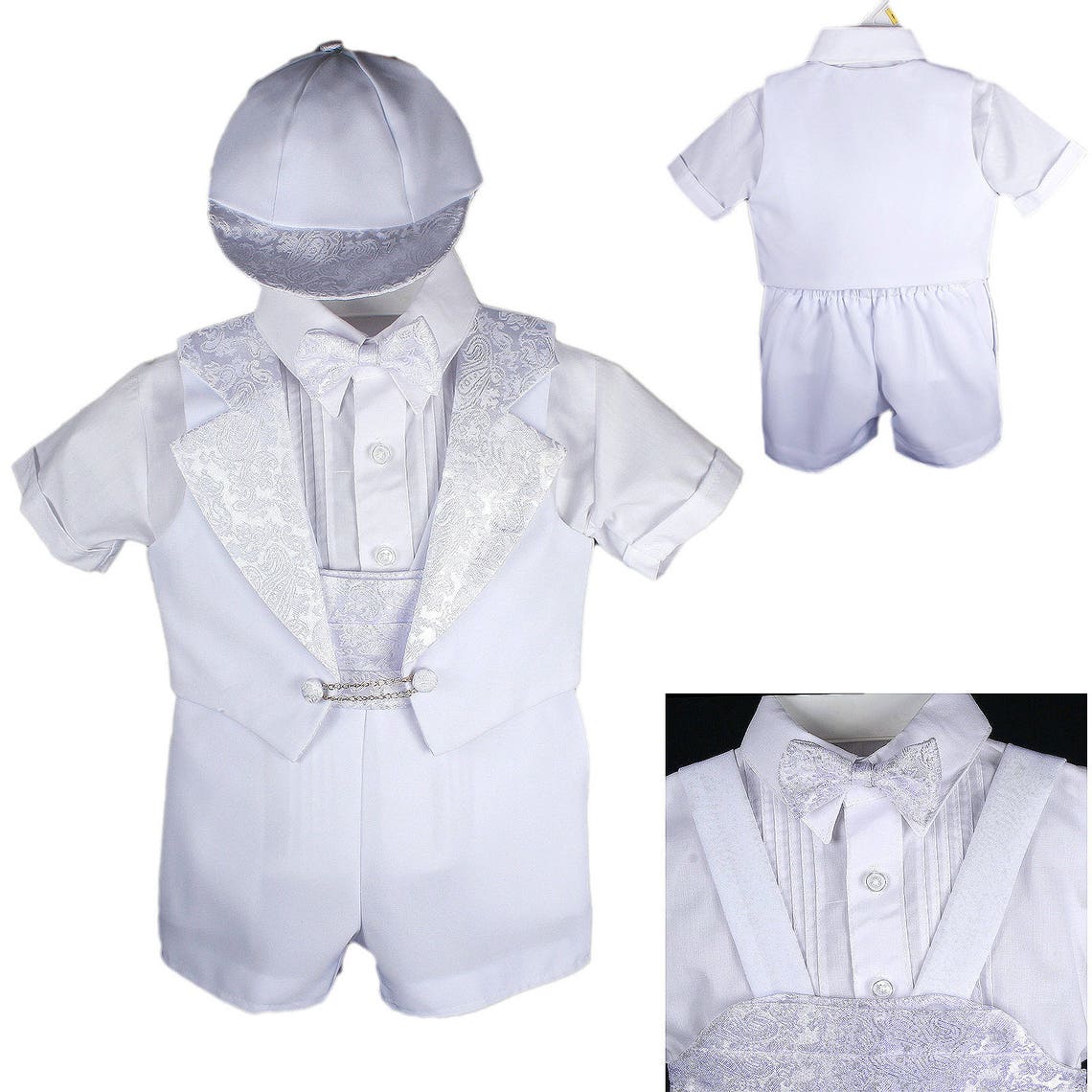 New White or Black Baby Boy Christening Baptism Wedding Formal Etsy