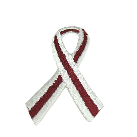 Pink Breast Cancer Awareness Ribbon Self Adhesive Iron On Applique Sticker Patch