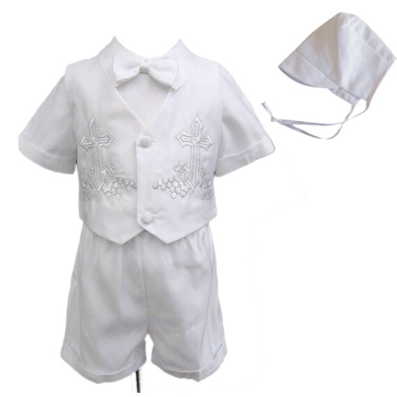 New Baby Boy /& Toddler Formal Wedding checks Vest Shorts Suit 0-4T black//white