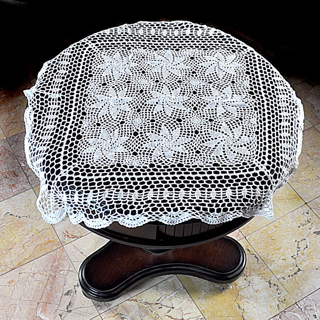 100 Cotton Crochet Table Cloth Cover 31x31 Hand Etsy