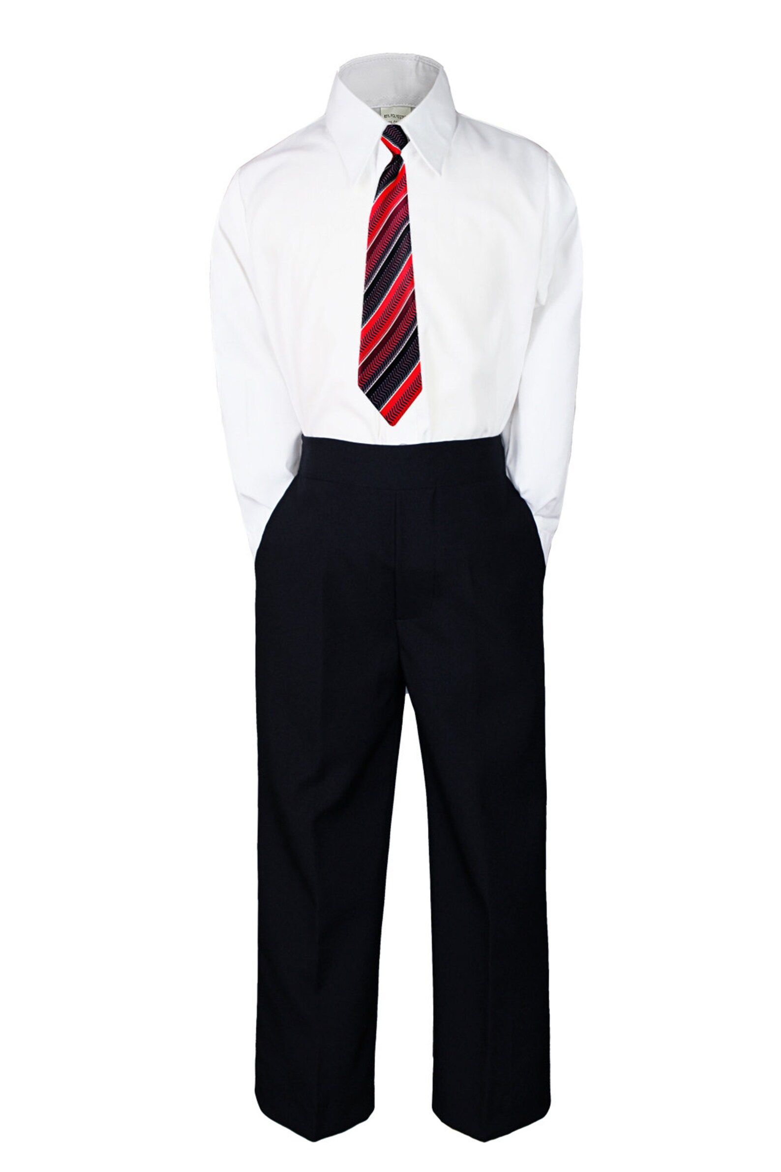 NEW 3 Piece Baby Toddler Boy White Shirt BLACK Pants Stylish Etsy