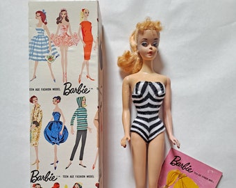Vintage 1959 Blond Mattel Barbie With Ponytail 850 TM Original Box With Outfits Etsy
