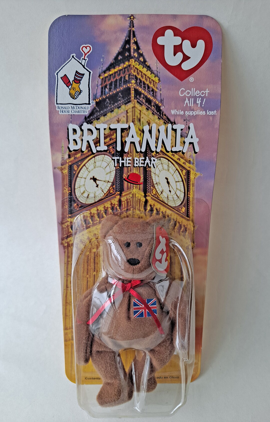 1997 Britannia Bear Mcdonald's Ty Beanie Baby With 1993 Oakbrook Rare Tag Errors Etsy