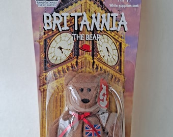 1997 Britannia Bear – McDonald's Ty Beanie Baby with 1993 OakBrook Rare Tag Errors