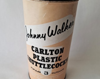 Vintage Johnny Walker Carlton Plastic Shuttlecock Can