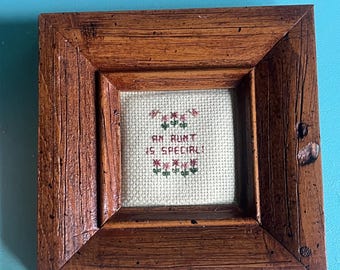 Vintage Crossstitch//Vintage Wall Decor//Aunt Gift//Vintage Wall Art