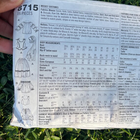 Vintage Uncut Renaissance Costume Pattern: Simpli… - image 5