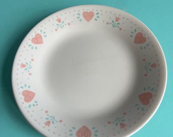 Vintage Corelle Plate, 70s Floral Dish