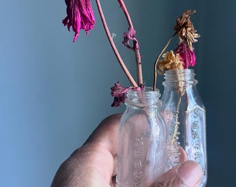 Vintage Steadifeed Apothecary Bottles - Set of 2, 1930s Medicine Bottles