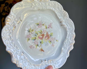 Vintage Floral China Plate, Cottagecore Side Plate