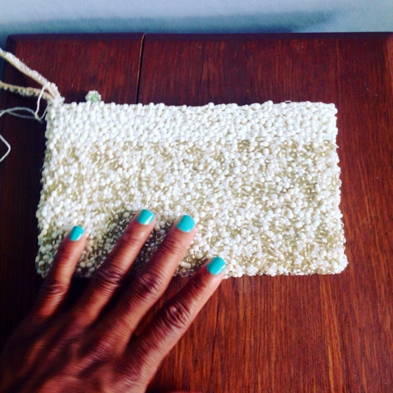 Vintage Beaded Clutch//Clutch Handbag//Vintage Han
