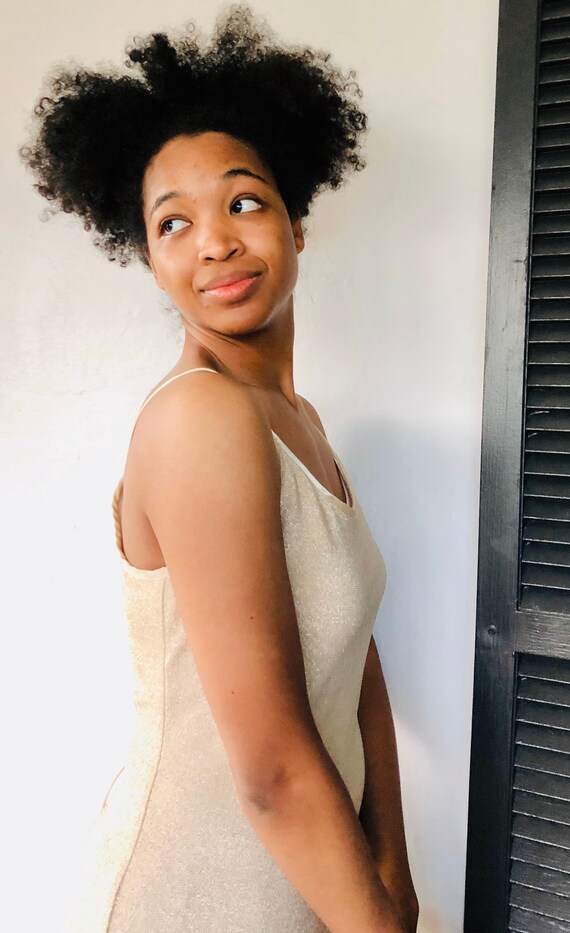 Gold Dress//Vintage Gold Dress//Prom Dress//12
