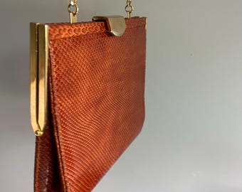 Vintage Snakeskin Bag//Vintage Luxury Bag//Vintage Cuero Vibora Bag