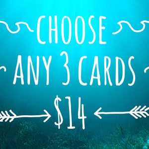 Choose any 3 cards for 14.00 - Greeting Cards - Pack of Cards