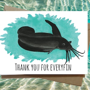 Merci pour la carte de voeux Everyfin Sailfin Catfish - Carte de remerciement
