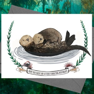 Spero che tu abbia un compleanno incredibilmente fantastico - biglietto di auguri per la lontra - biglietto di auguri per il compleanno - amante della lontra marina