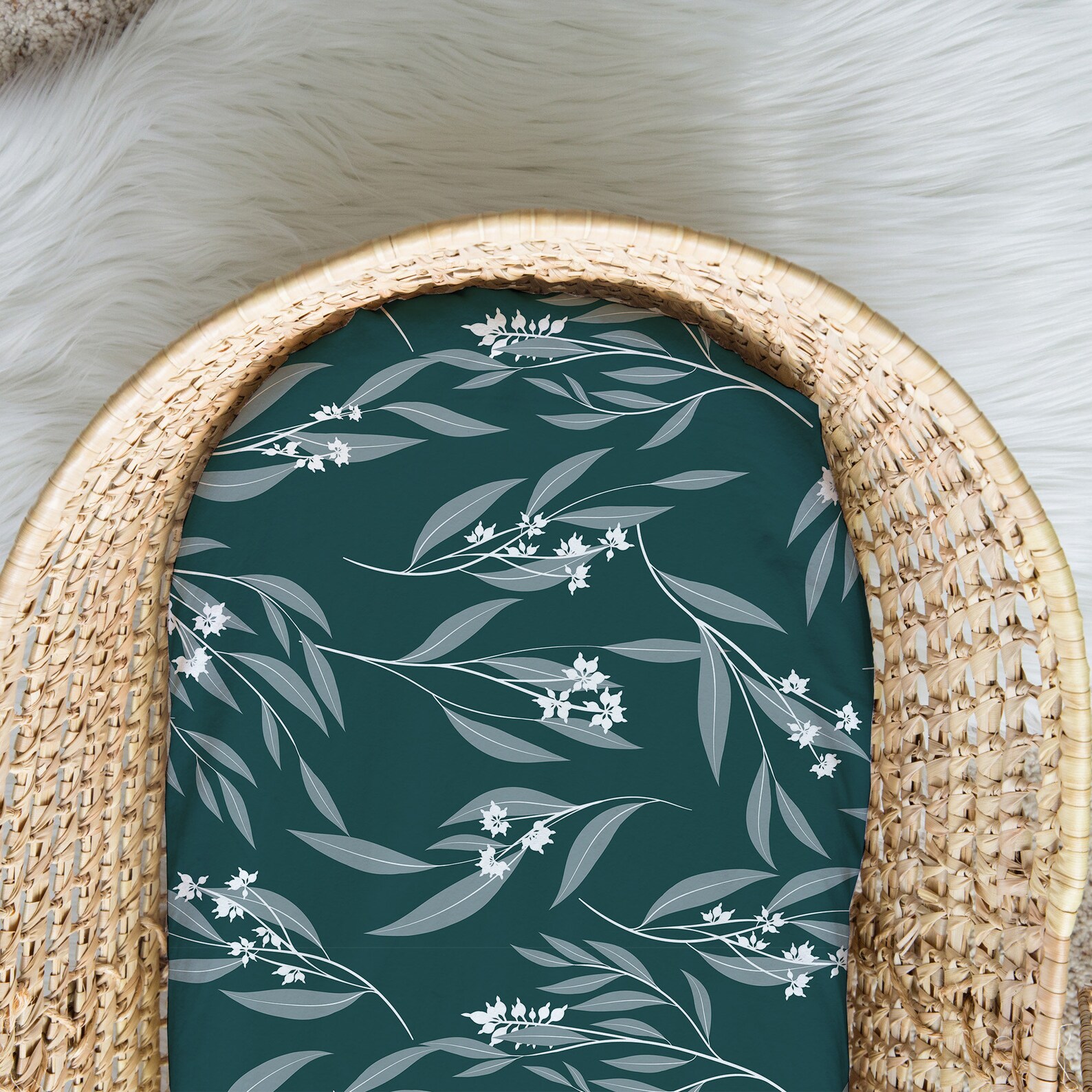 Eucalyptus Green Change Mat Cover Change Pad Cover Floral Etsy