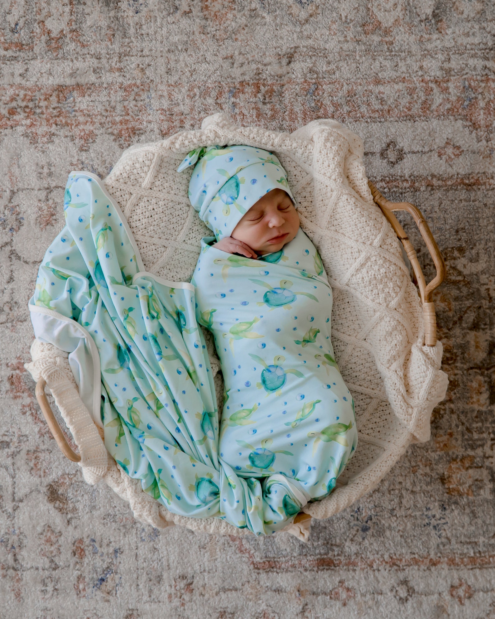 Baby Swaddle Stretch Blanket Set Baby Wrap Turtles Baby Boy Etsy