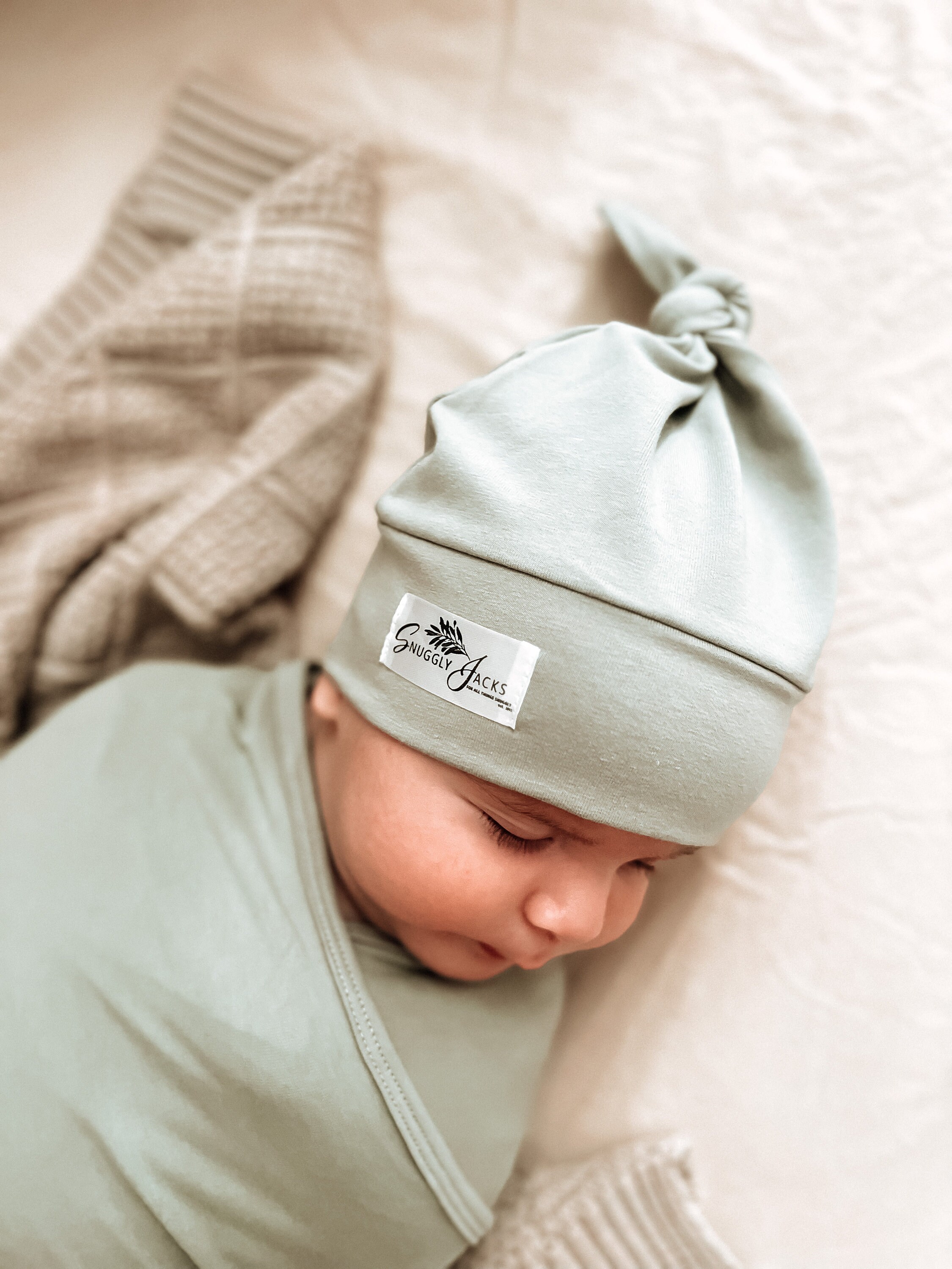 Baby Swaddle Stretch Jersey Blanket Baby Wrap Sage Green Matching