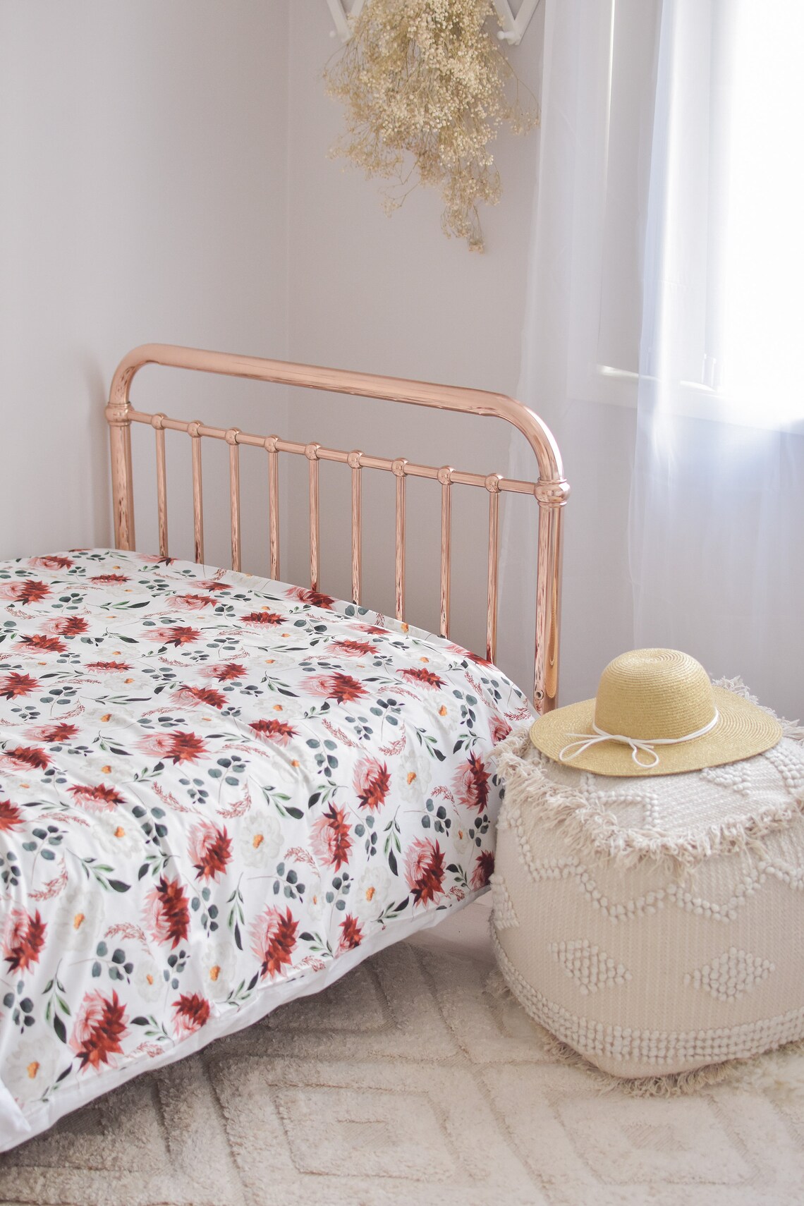 Single Bed Quilt Cover Waratah Floral Twin Bed Duvet Cover Etsy