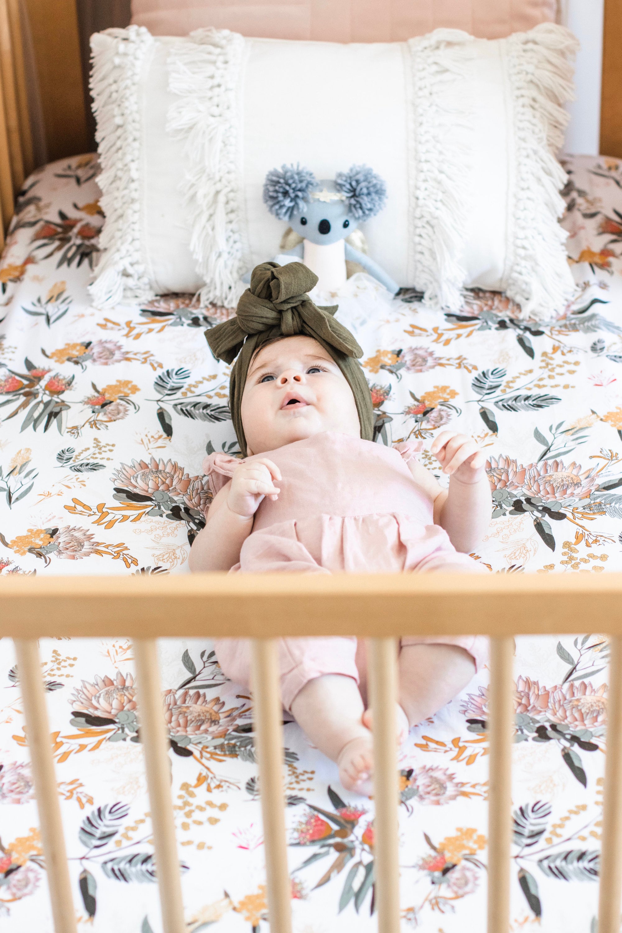 Baby Girl Cot Quilt Blanket Australian Native Florals Etsy