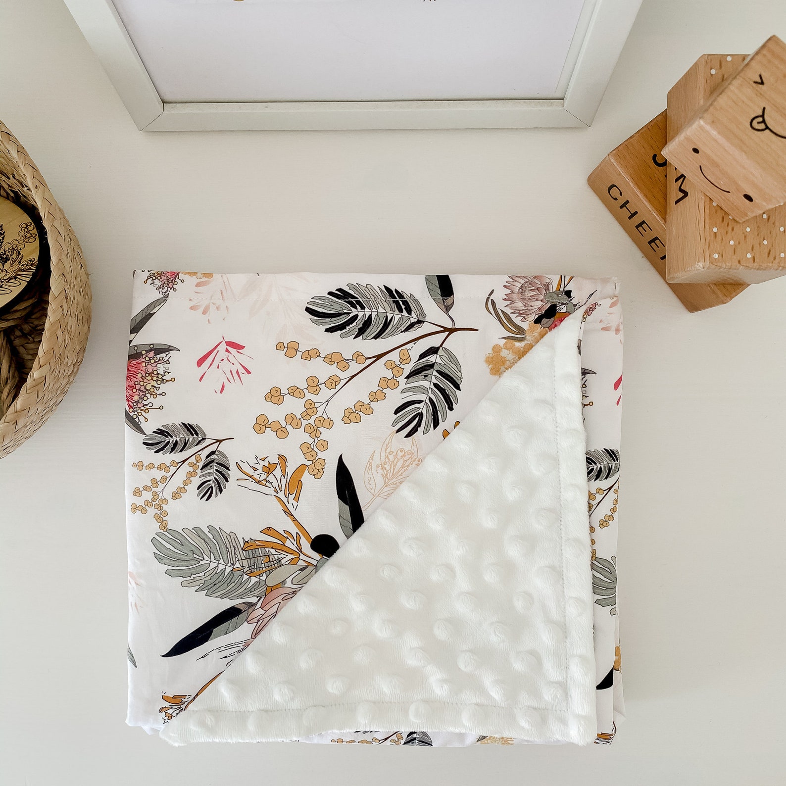 Designer Minky Baby Blanket Australiana Baby Girl Floral Etsy Australia