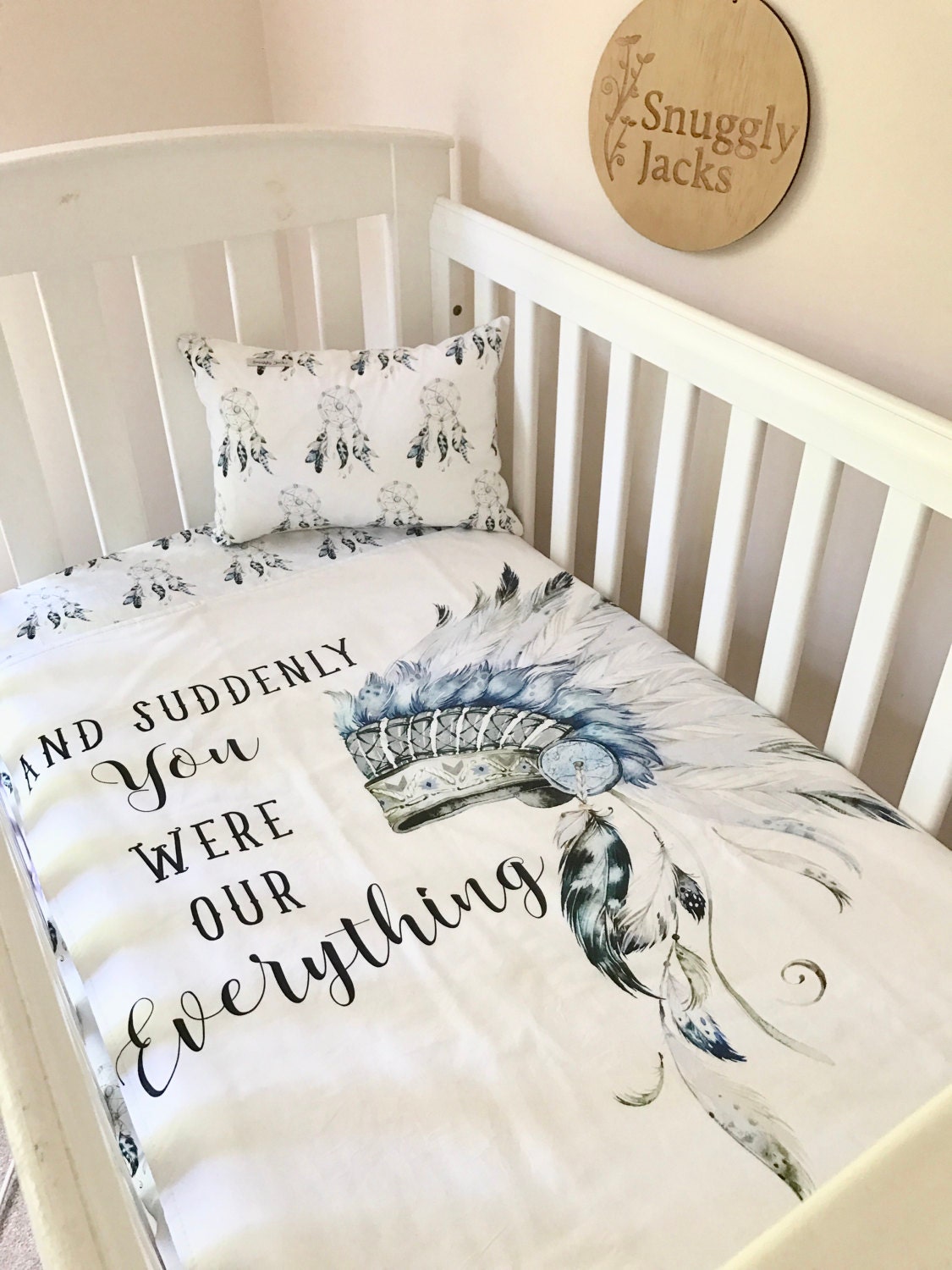 Baby Boy Cot / Crib Quilt Blanket Everything Headdress Tribal Etsy