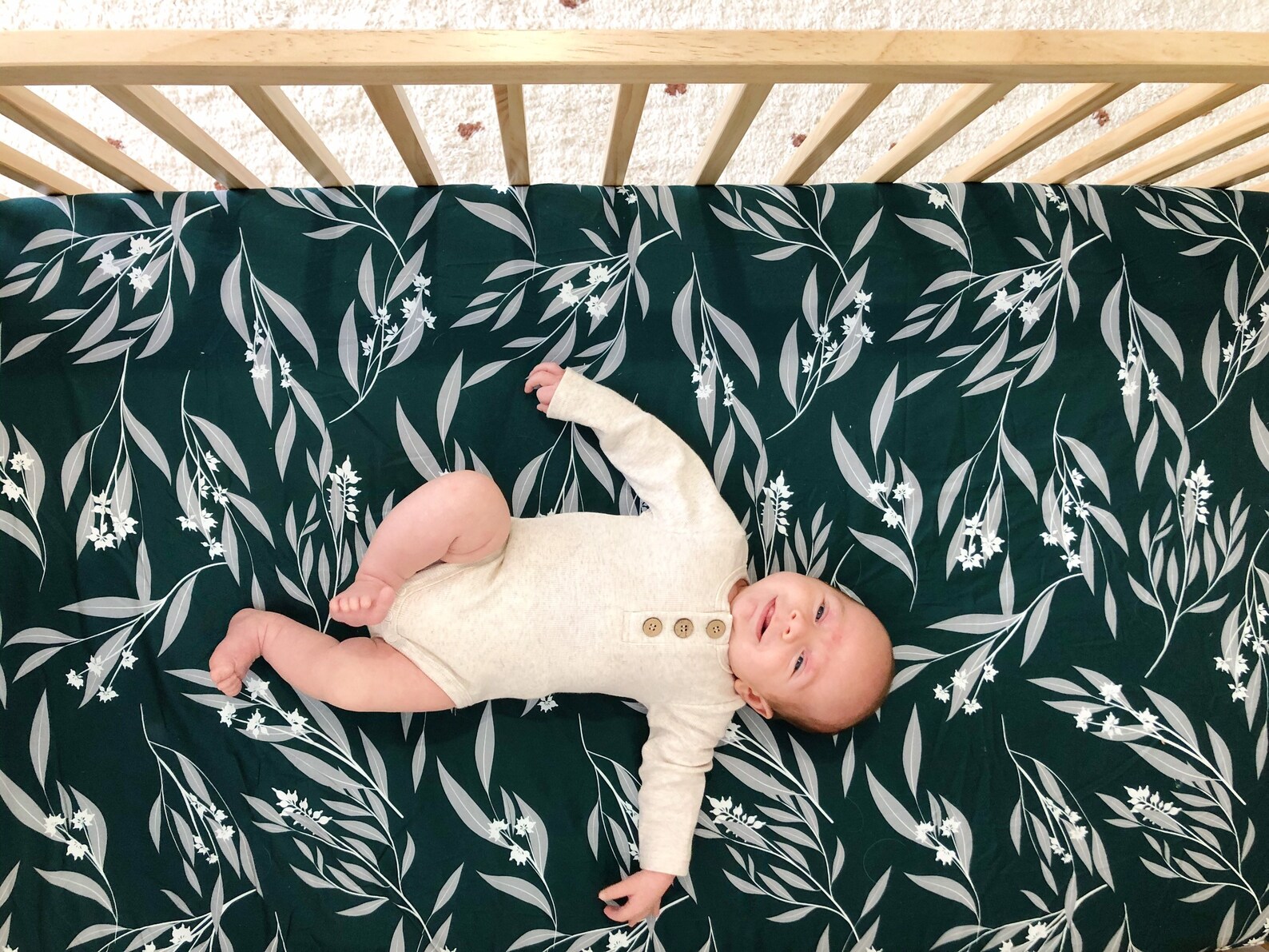 Baby Cot / Crib Fitted Sheet Eucalyptus Forest Baby Boy Etsy