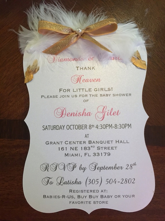 heaven sent baby shower invitations