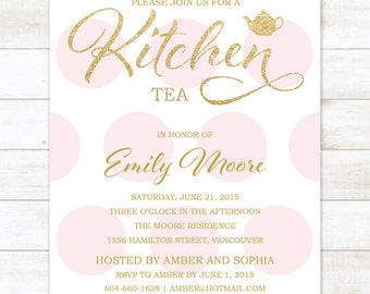 kitchen tea invite etsy