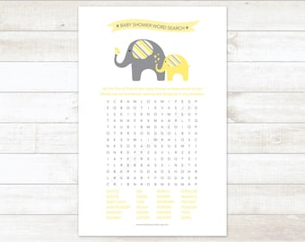 baby shower word search game baby boy shower game baby blue etsy