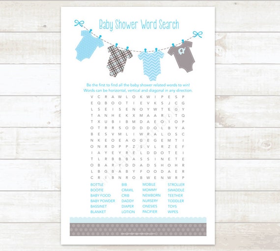 baby shower word search game baby boy shower game baby blue etsy words for baby boy