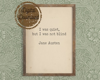 Jane Austen Quote Print – Literary Girl Power Art (Digital Download)